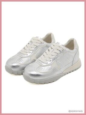 Women's Platform Sneakers Faux Leather Lightweight Non-Slip Chunky Casual